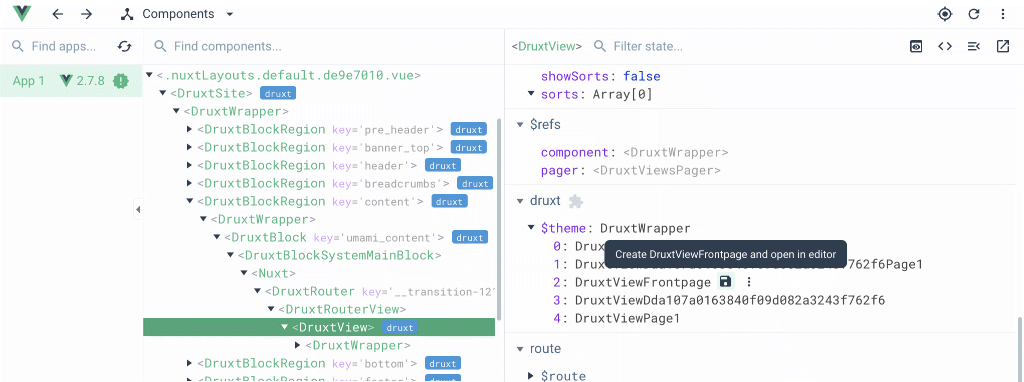 Vue.js Devtools integration